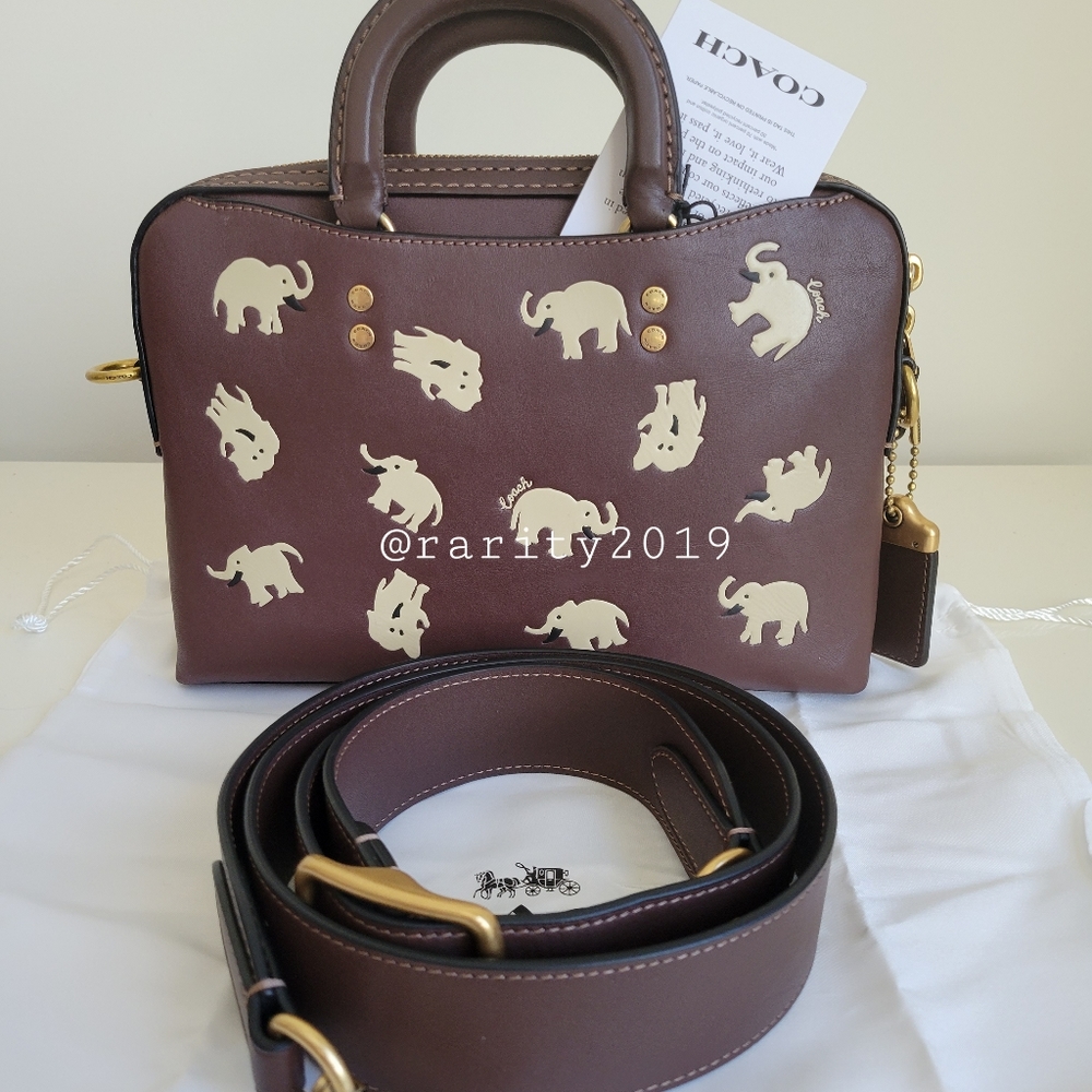 COACH Rogue Slim Brief 25 With Elephant Print